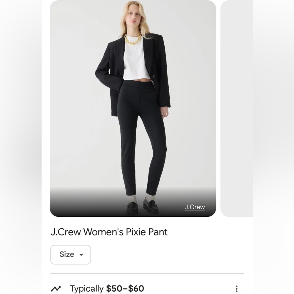 J CREW BLACK LEGGINGS/pants SIZE 2